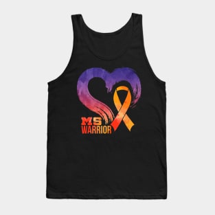 Ms Warrior Heart Multiple Sclerosis Awareness Month Tank Top